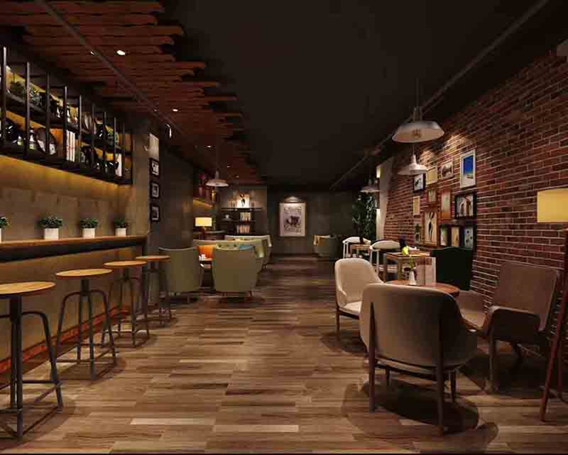 浦东新区复古风格咖啡厅设计装修