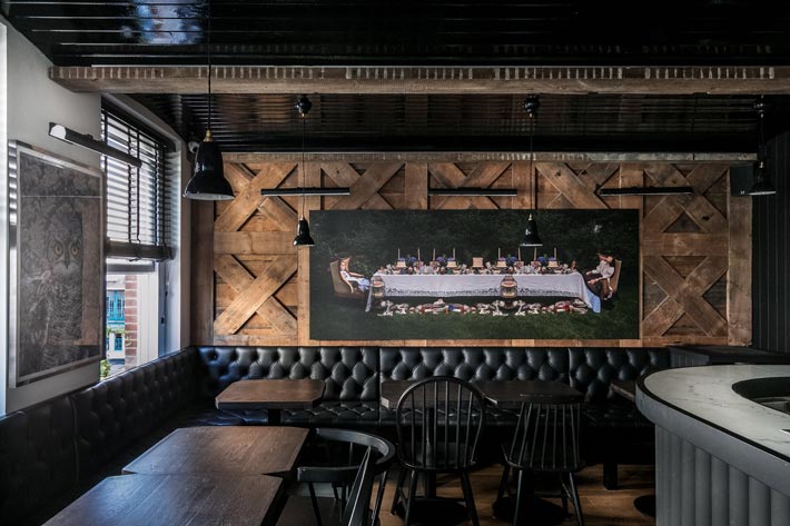 300平小餐馆设计图片工业风格