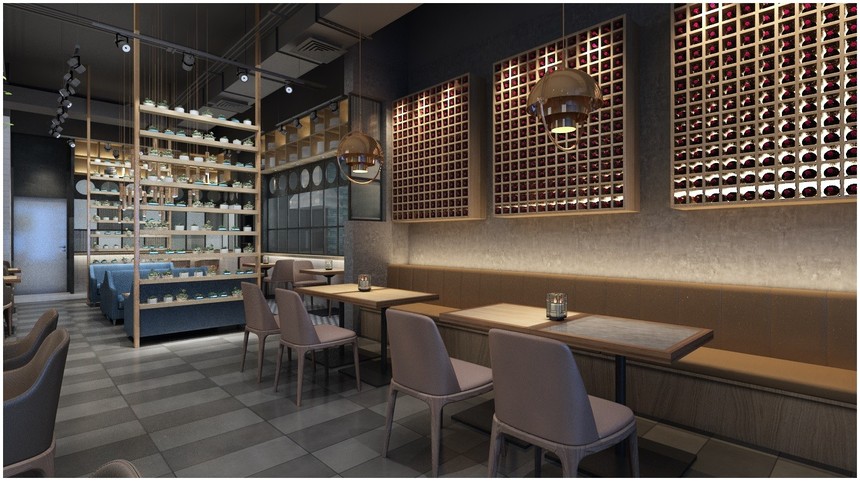 浦东新区330平休闲餐厅设计图片